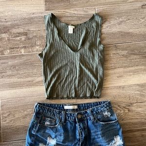 Green tank top